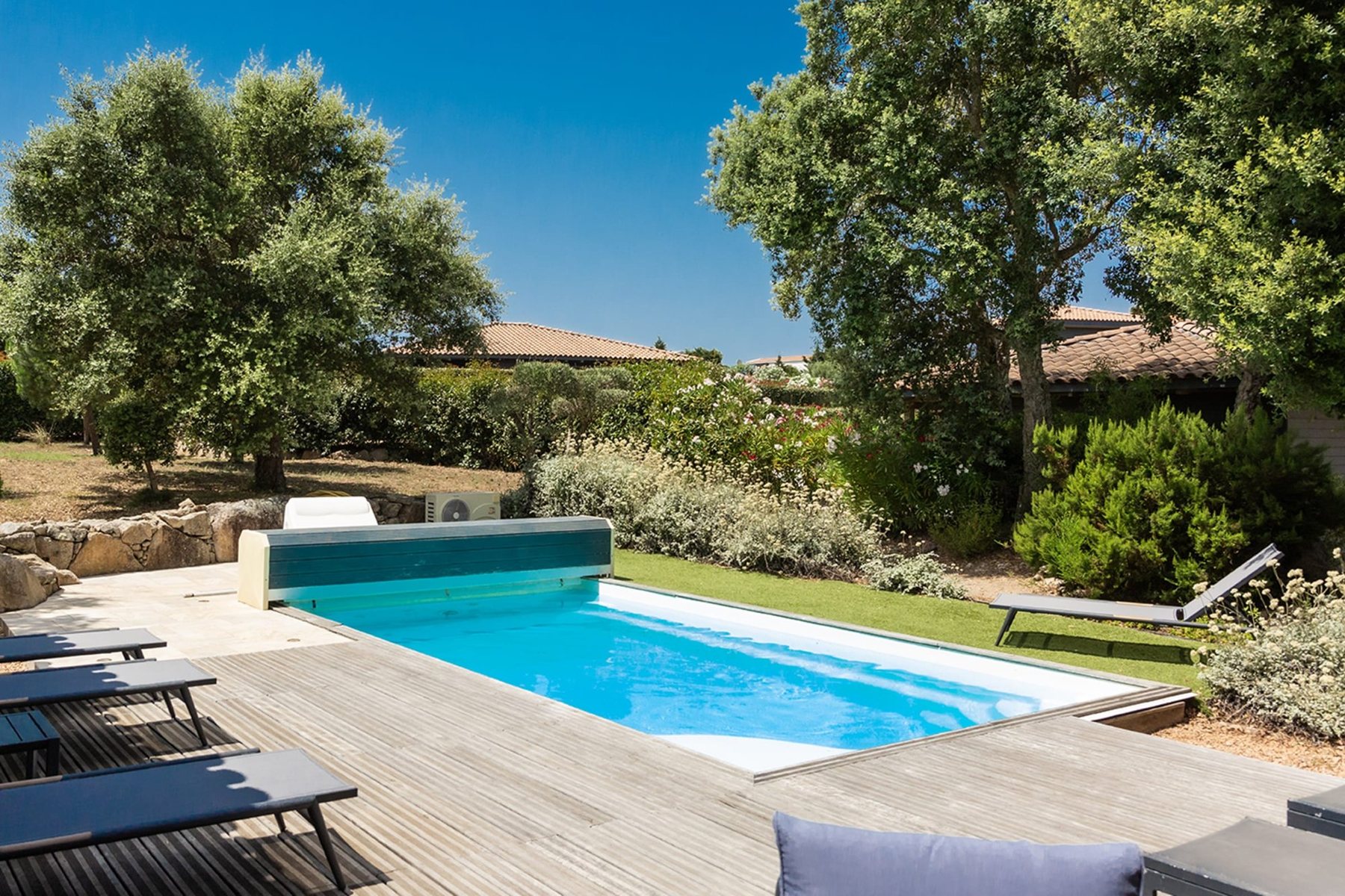 Les Arbousiers — pool deck, villa with a private pool in Figari
