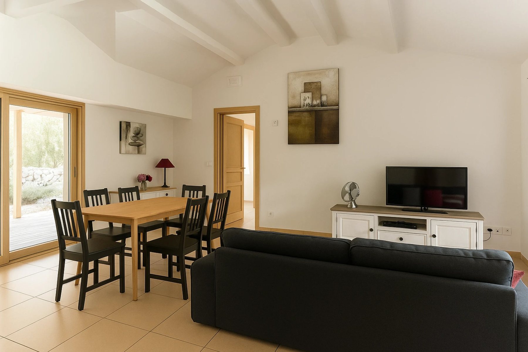 Les Arbousiers — living room, villa with a private pool in Figari