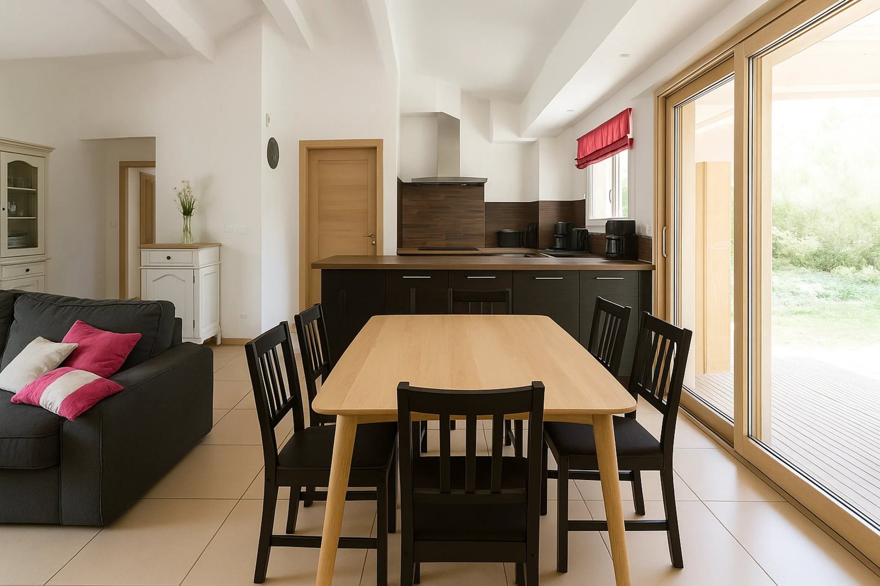 Les Arbousiers — kitchen, villa with a private pool in Figari