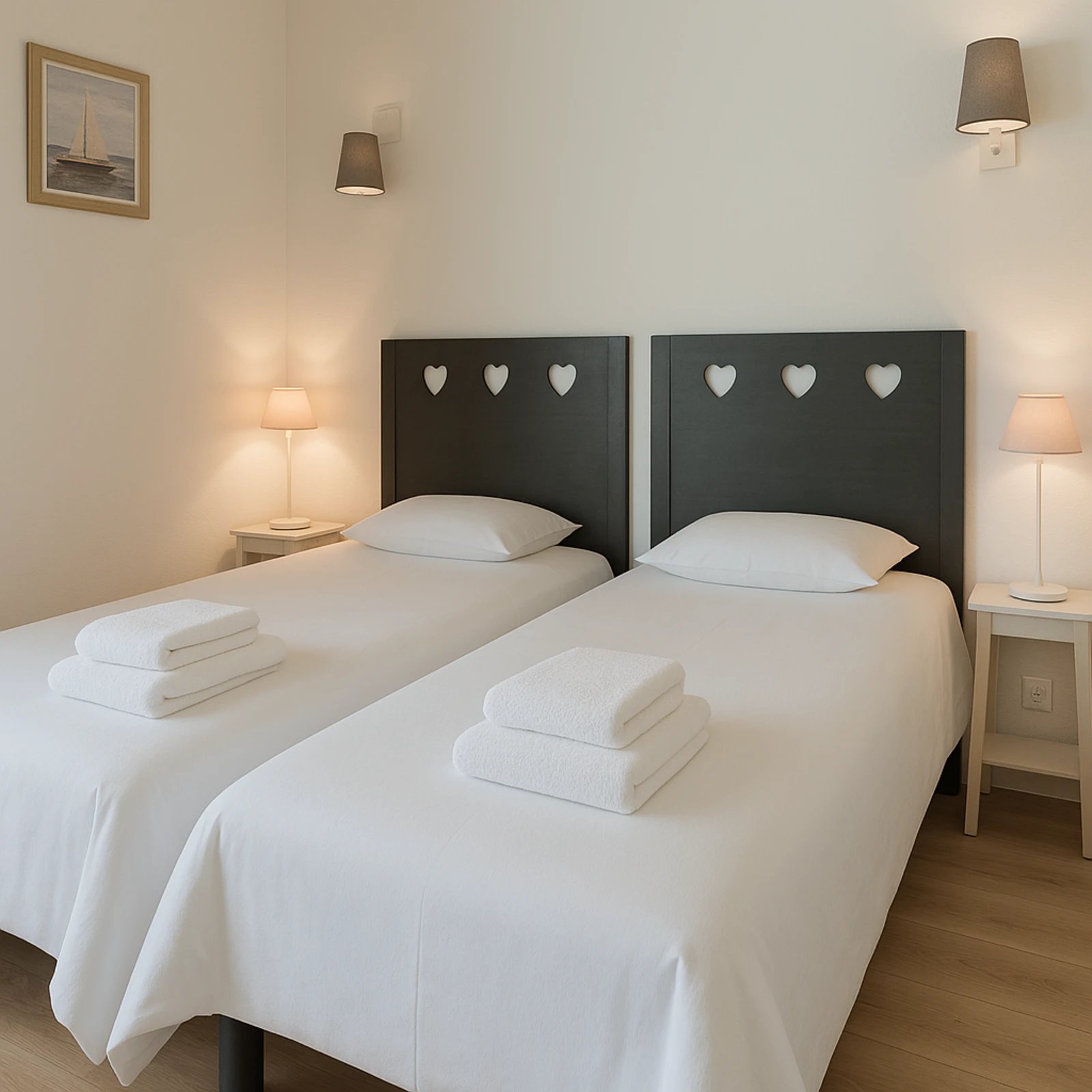 Les Arbousiers — bedroom jumeaux, villa with a private pool in Figari