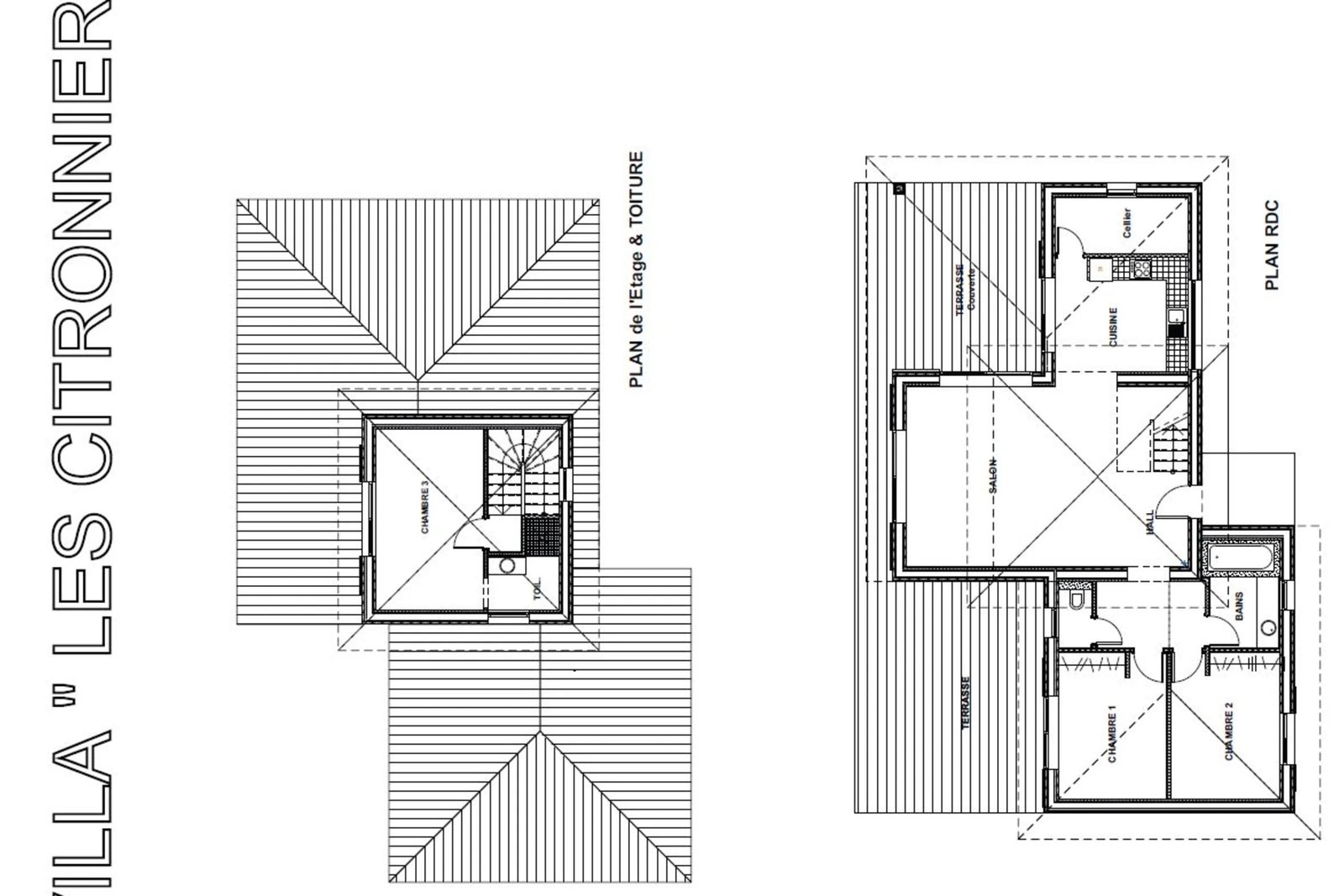 Les Citronniers — Grundriss Villa, Villa mit privatem Pool in Figari
