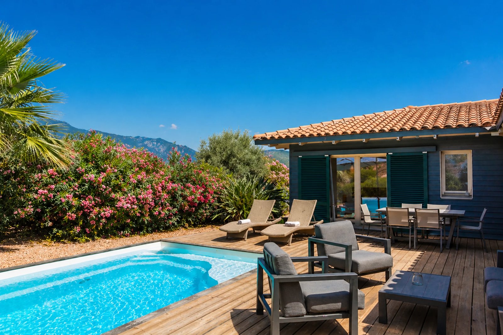Les Myrtes — pool mountains, villa with a private pool in Figari
