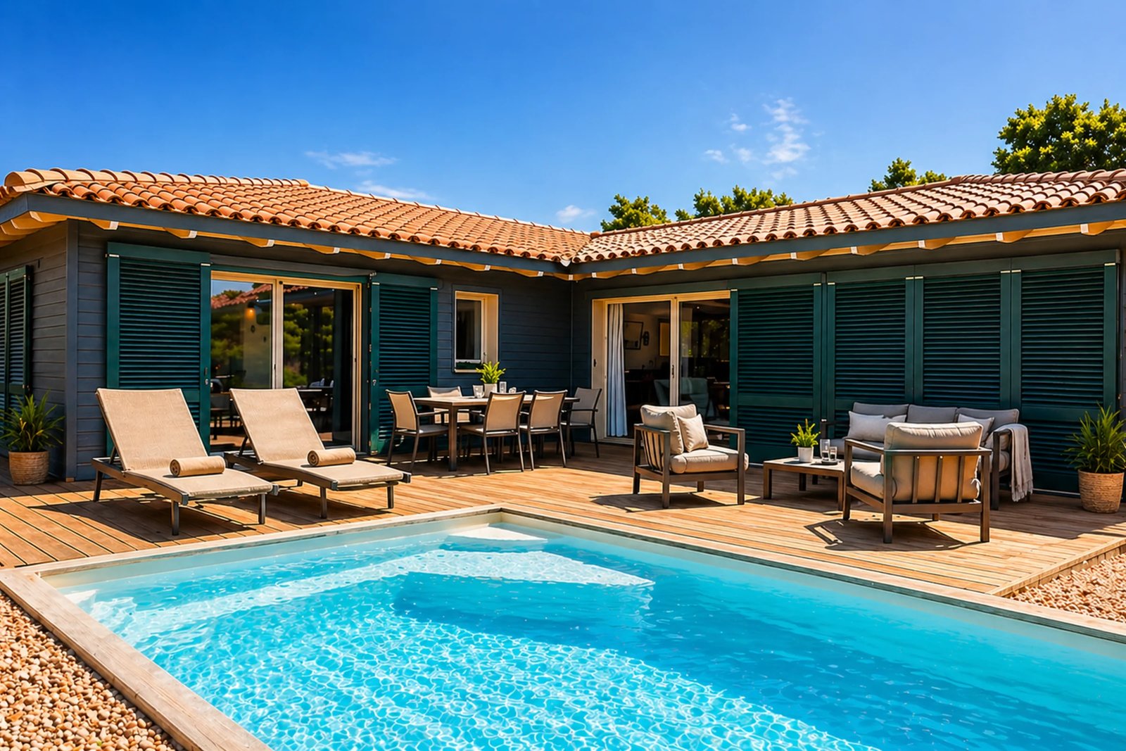 Les Myrtes — villa pool, villa with a private pool in Figari