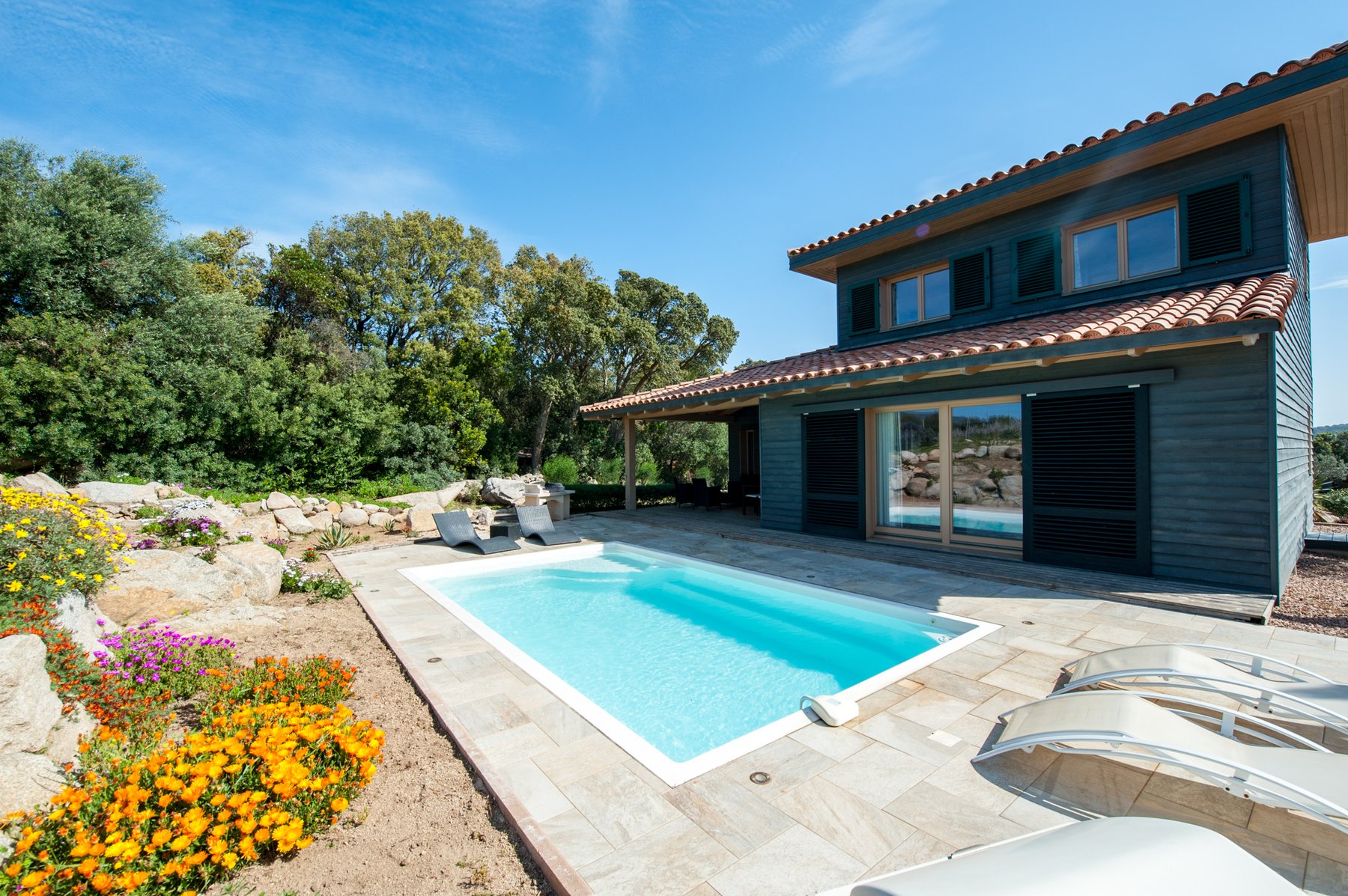 Les Oliviers — living room, villa with a private pool in Figari