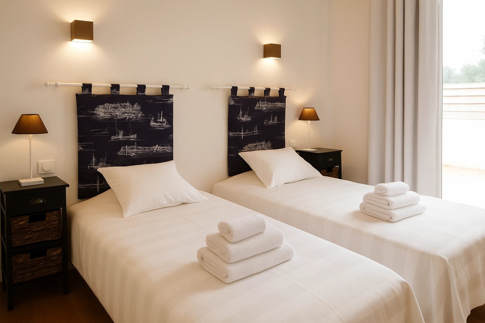 Les Orangers — bedroom twin, villa with a private pool in Figari